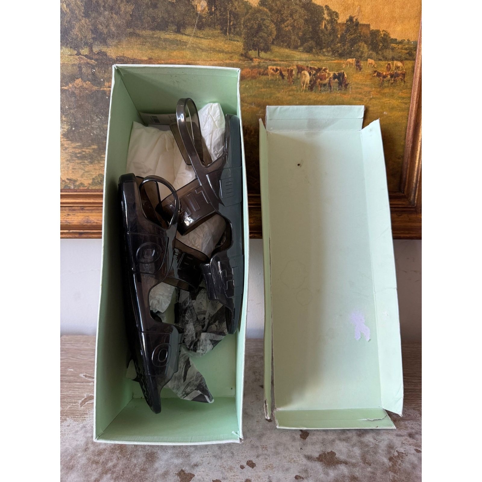 Off-White Off White Jelly Zip Tie Slingback Flat Sandal w Box Size 5 Size US 5 / IT 35 - 2 Thumbnail