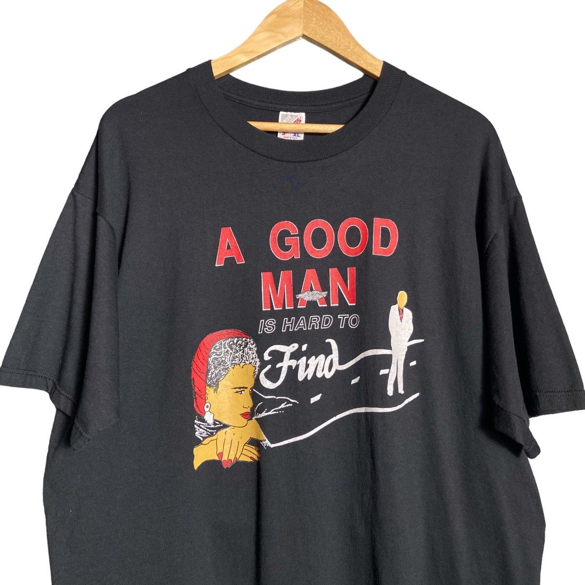 Vintage Vintage 90s A Good Man Is Hard To Find T-Shirt Size US XL / EU 56 / 4 - 1 Thumbnail