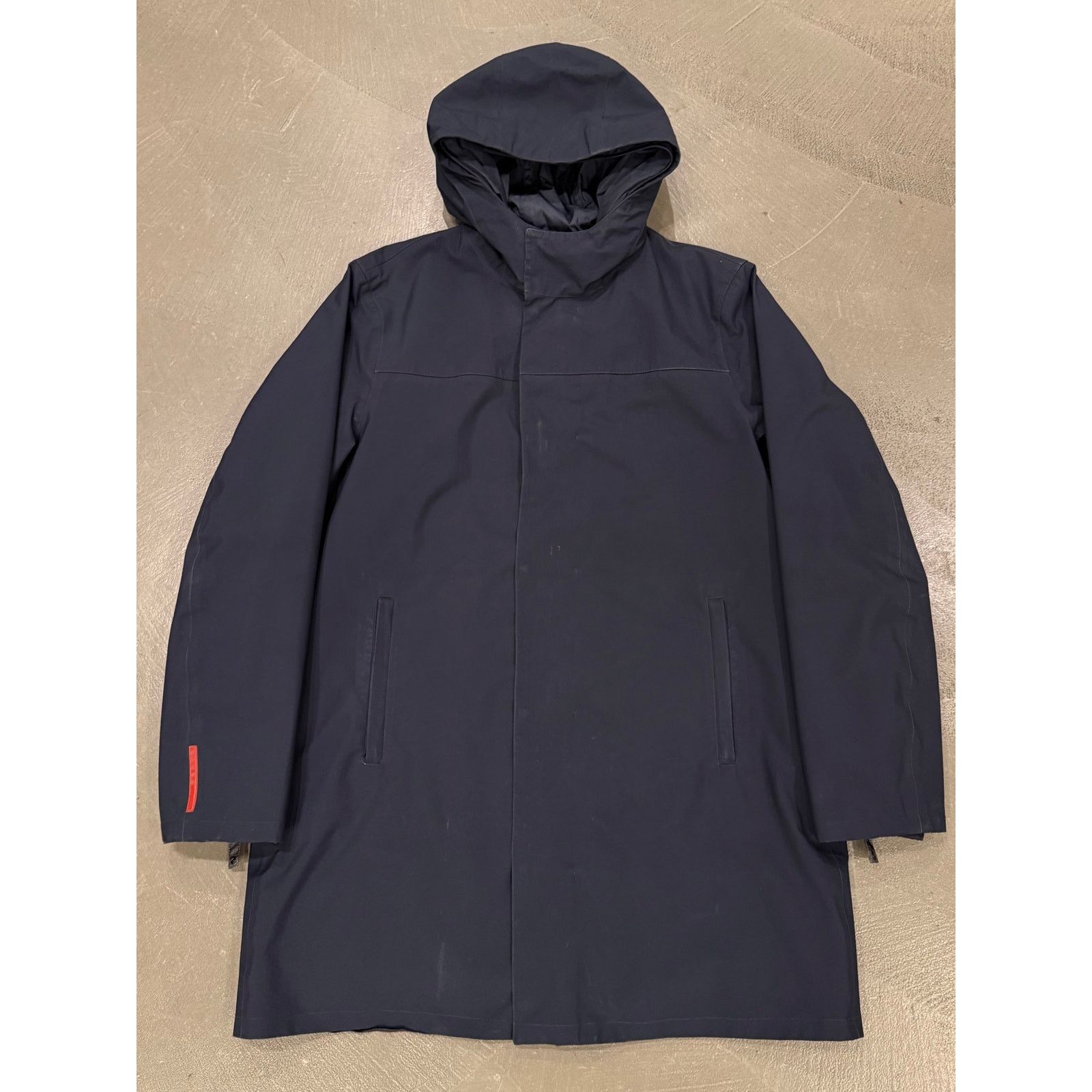 Prada Prada nylon trench coat navy vintage | Grailed
