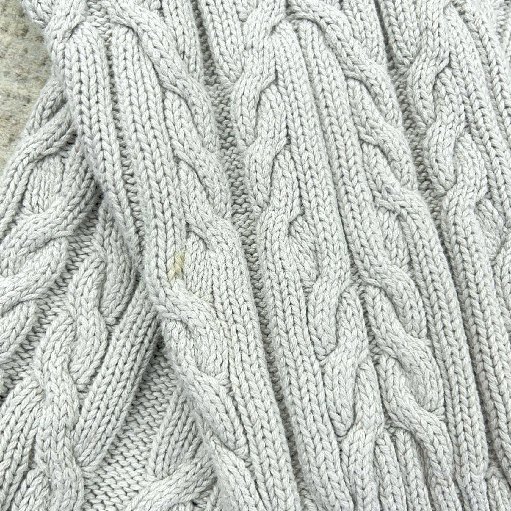 Chaps VINTAGE Chaps Ralph Lauren Sweater Men Large Gray Cable Knit Grandpa Texture 90s Size US L / EU 52-54 / 3 - 6 Thumbnail