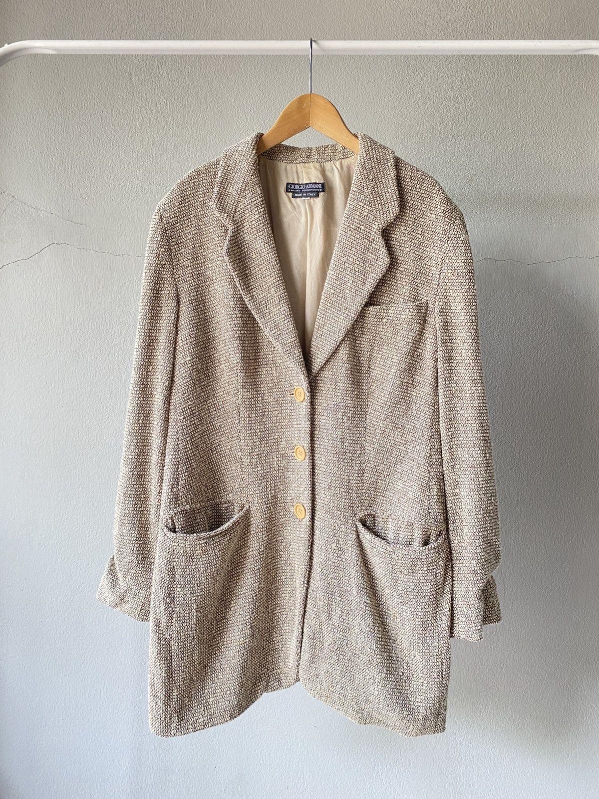 Giorgio Armani GIORGIO ARMANI Tweed Blazer Size M / US 6-8 / IT 42-44 - 1 Thumbnail