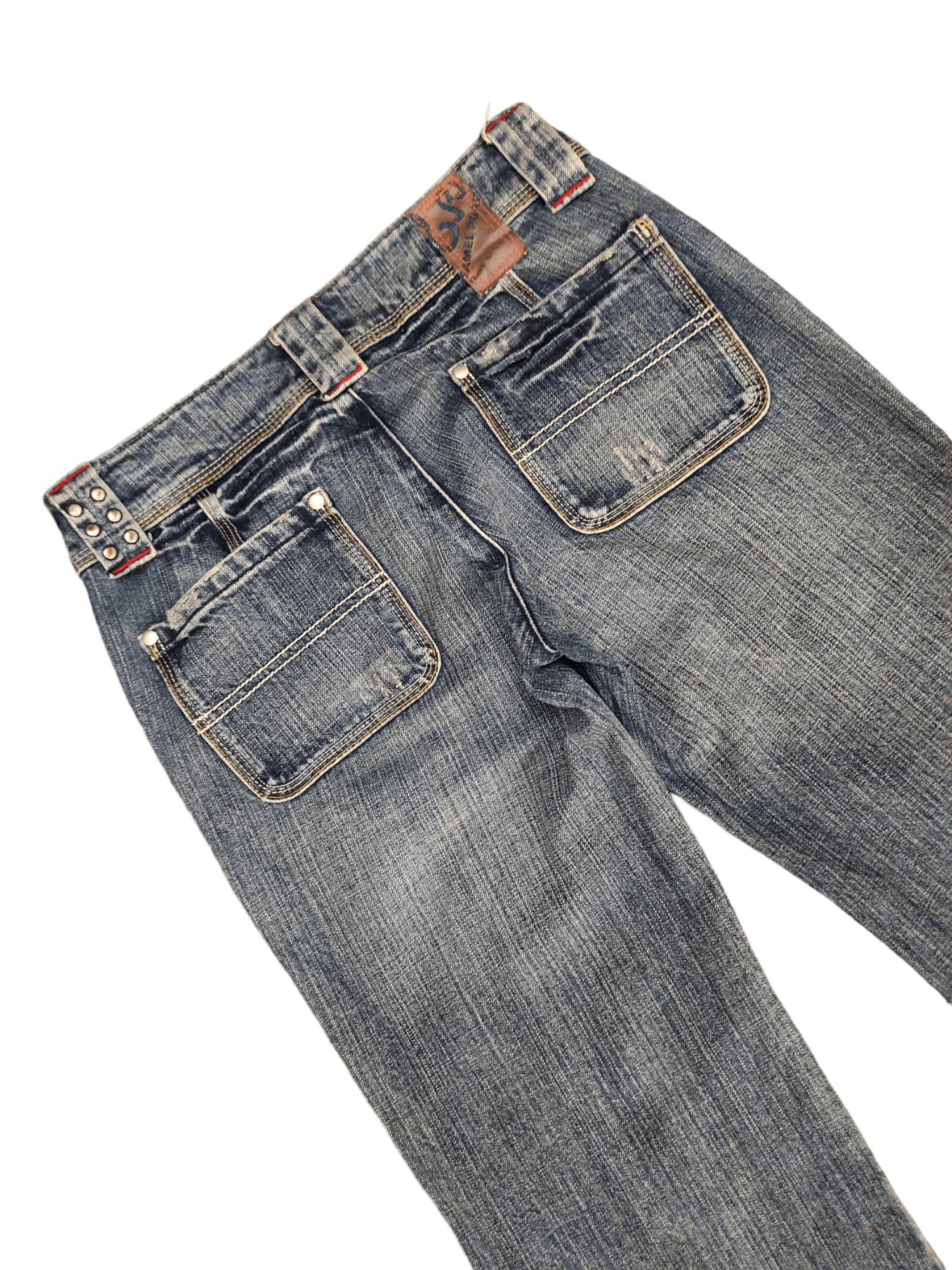 Hysteric Glamour × Undercover Flare Jeans Camel Road Faded Low Rise Wide Leg Boot Cut Goa Size US 29 - 15 Thumbnail