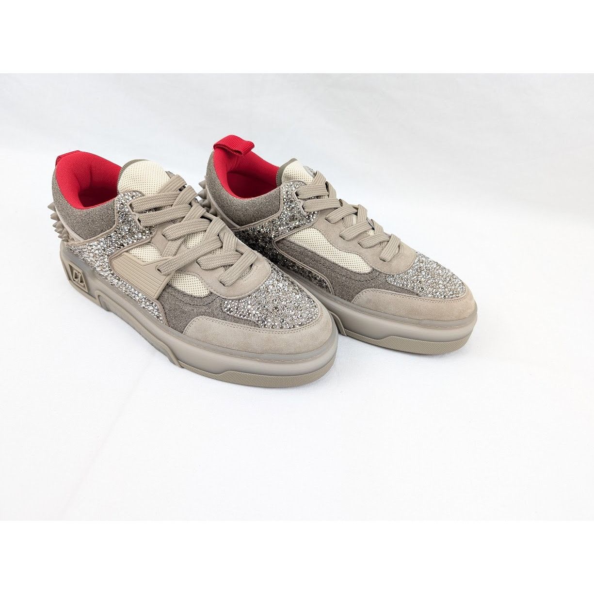 Christian Louboutin o1rshd1 Astro Loubi Strass Flat Sneakers in Saharienne Size US 10 / EU 43 - 12 Thumbnail
