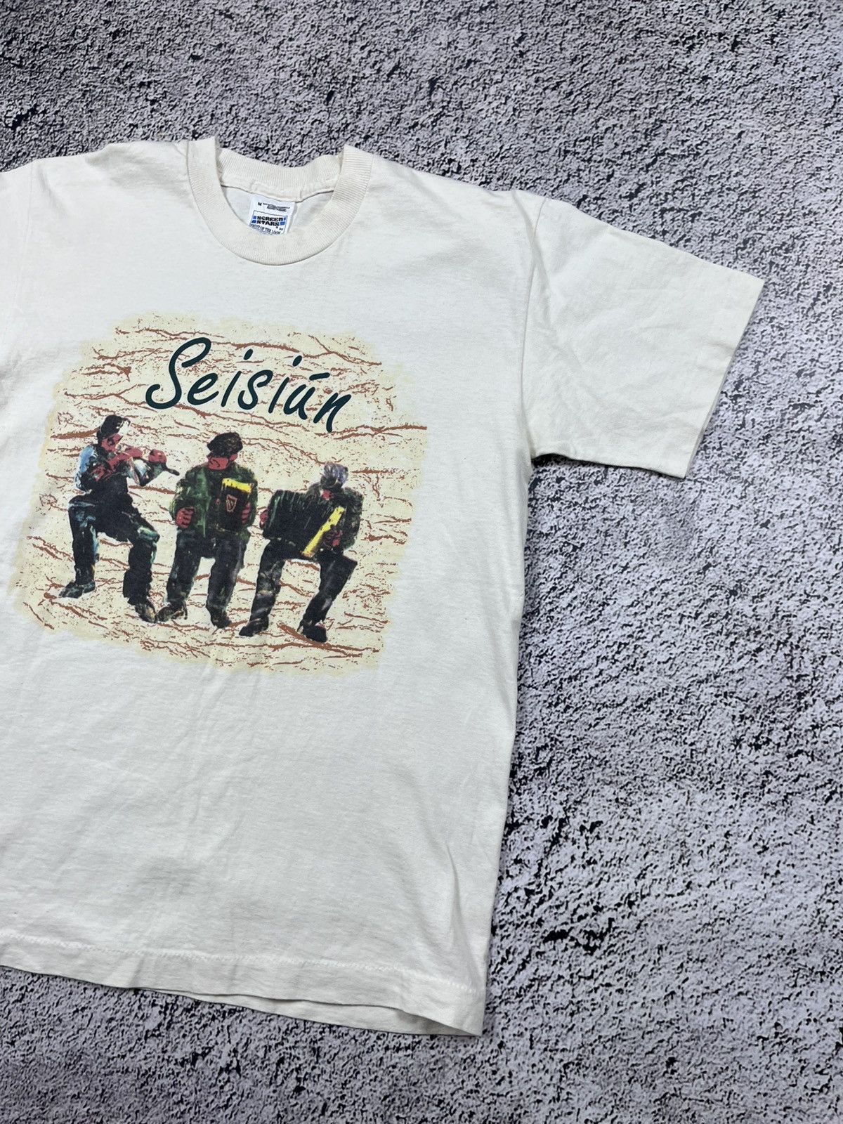 Vintage Vintage 90s Na Connery’s Screen Starts One stitch logo tee Size US M / EU 48-50 / 2 - 3 Thumbnail