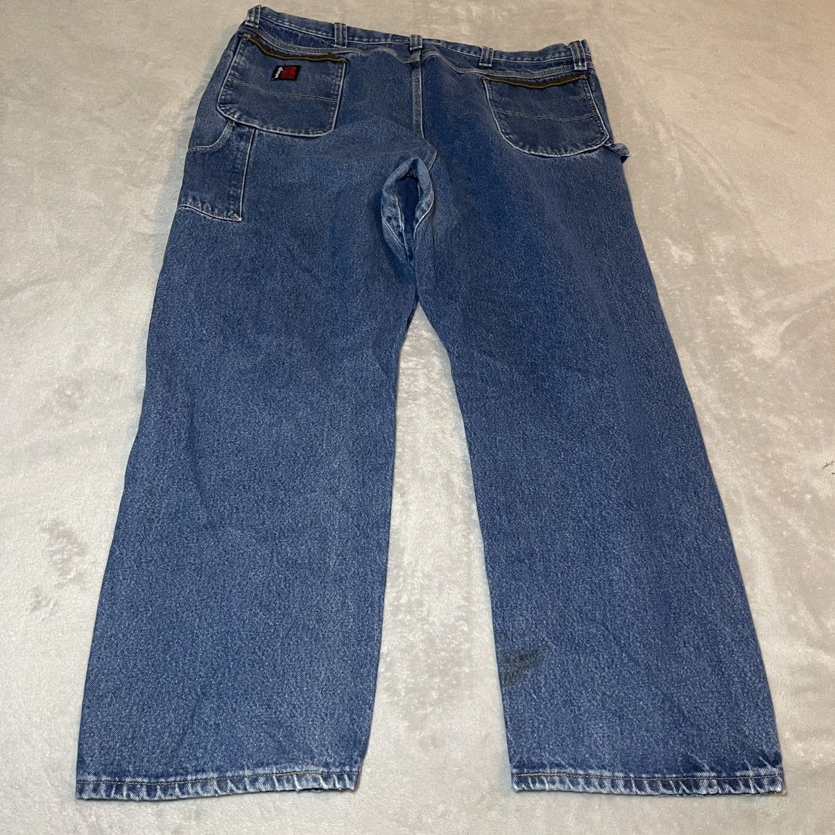 Wrangler Vintage 90s Wrangler Riggs Mens Blue Carpenter Jeans 46x32 Size US 44 / EU 60 - 2 Thumbnail
