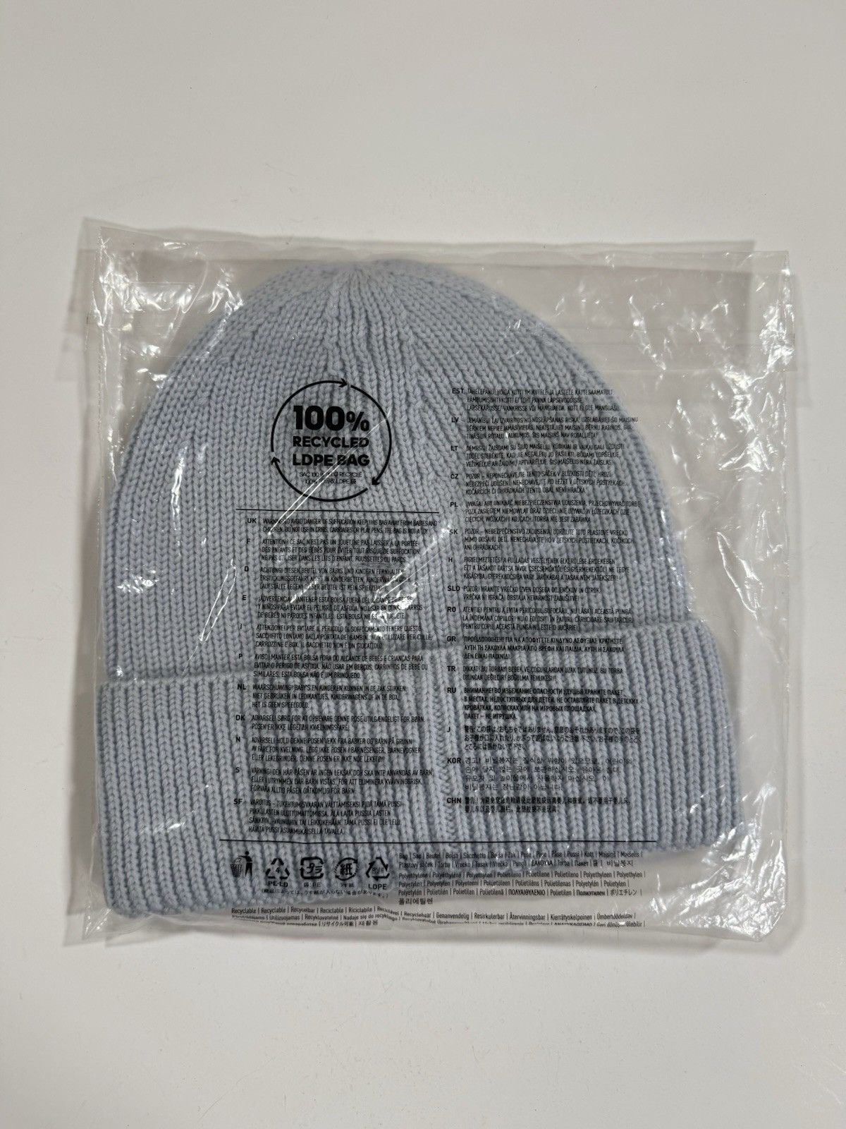 Adidas × Y-3 Y-3 Yohji Yamamoto Beanie Adult Unisex One Size Bluetint NWT Size ONE SIZE - 8 Thumbnail