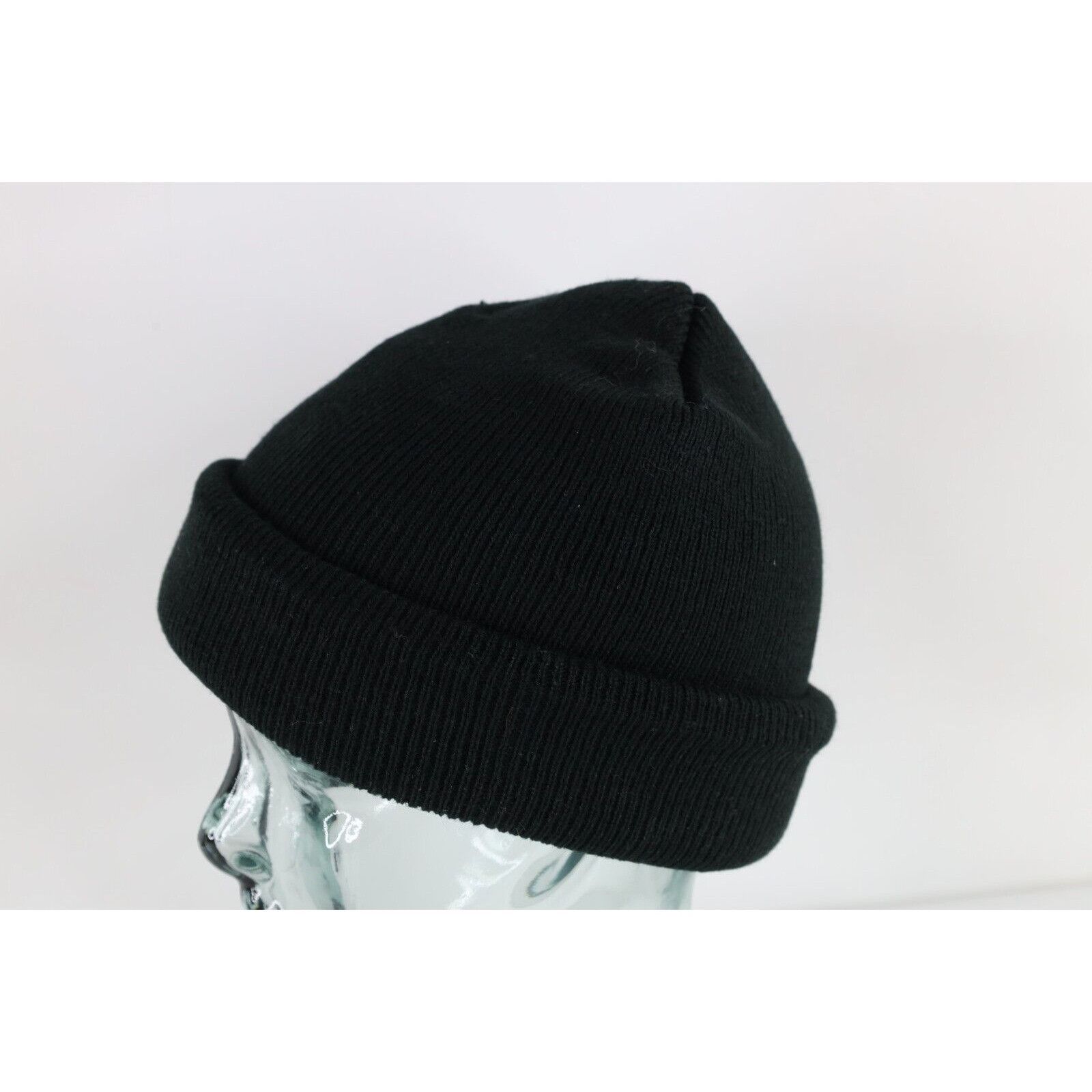 Vintage Vintage 90s Streetwear Blank Double Wall Chunky Knit Beanie Size ONE SIZE - 2 Thumbnail