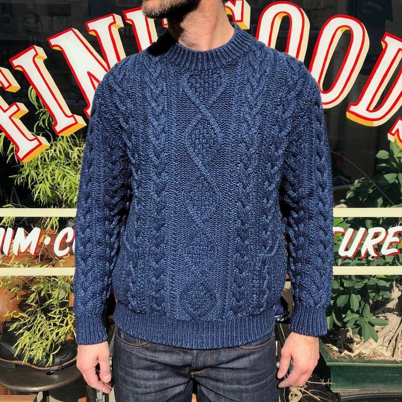 The Real McCoy's The Real McCoy Indigo Dyed Sweater + Indigo Dyed Beanie Size US M / EU 48-50 / 2 - 8 Thumbnail