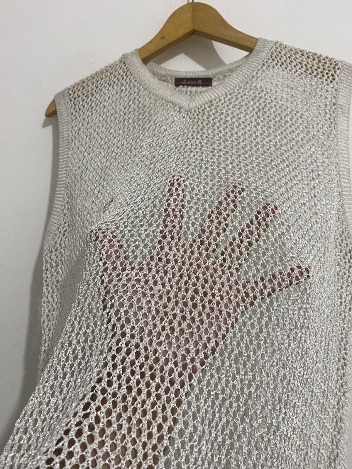 If Six Was Nine × Japanese Brand × KMRii Japanese knitted mesh shirt issey yohji styled Size US M / EU 48-50 / 2 - 3 Thumbnail