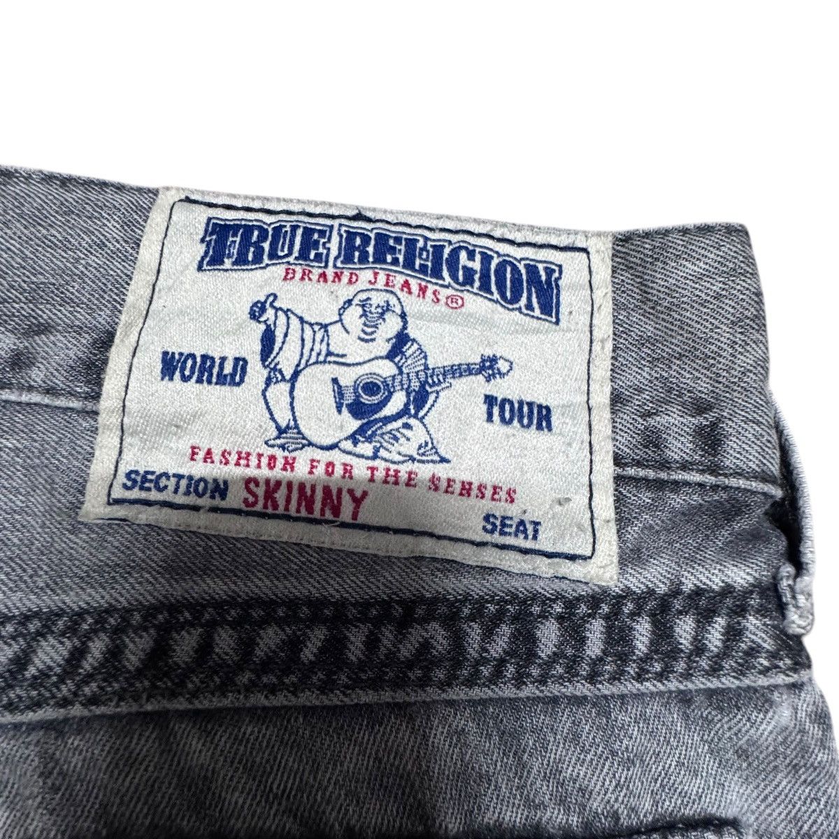 True Religion True Religion Black Grey Skinny Jeans Size US 33 - 11 Thumbnail