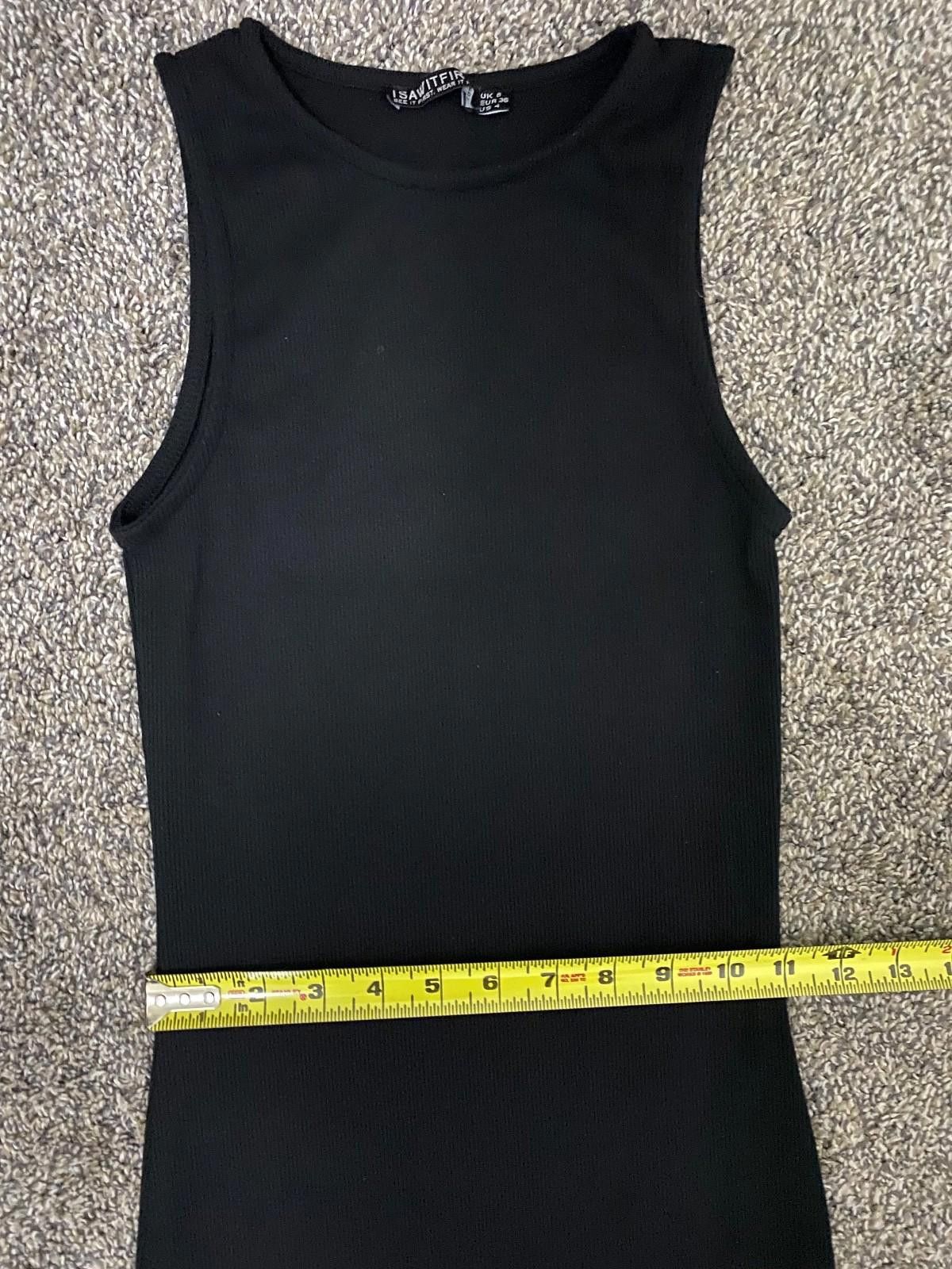 Other I SAW IT FIRST Ribbed Midi Bodycon Dress in Black (US 4) Size S / US 4 / IT 40 - 6 Thumbnail