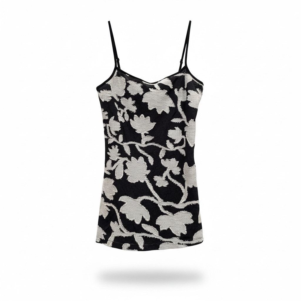 Loft LOFT Outlet Women’s Small Black & White Floral Cami Tank Top Size S / US 4 / IT 40 - 1 Thumbnail