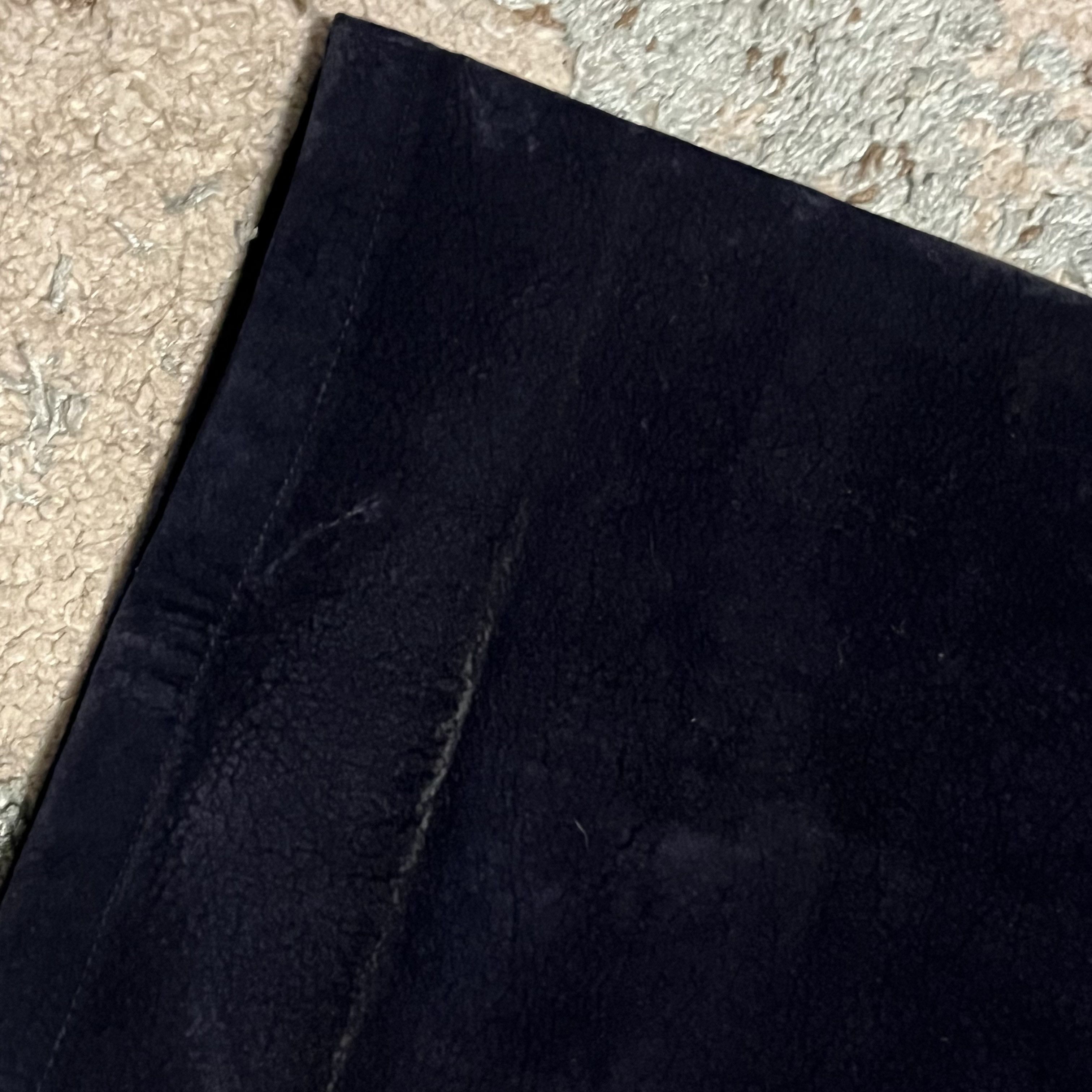 Koman Koman Faux Suede Pants Size 40x31 Navy Baggy 90s Y2K Size US 40 / EU 56 - 6 Thumbnail