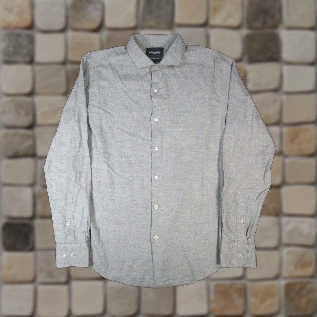 Bonobos Bonobos Shirt Mens Medium Gray Cotton Button Up Size US XS / EU 42 / 0 - 1 Thumbnail
