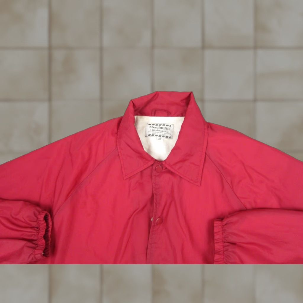 Coach Vintage Coach Jacket Mens M Pink Fuschia Snap Button Windbreaker 90s Coachman Short Nylon Softshell Solid Regular Regular Mens Size US M / EU 48-50 / 2 - 1 Thumbnail