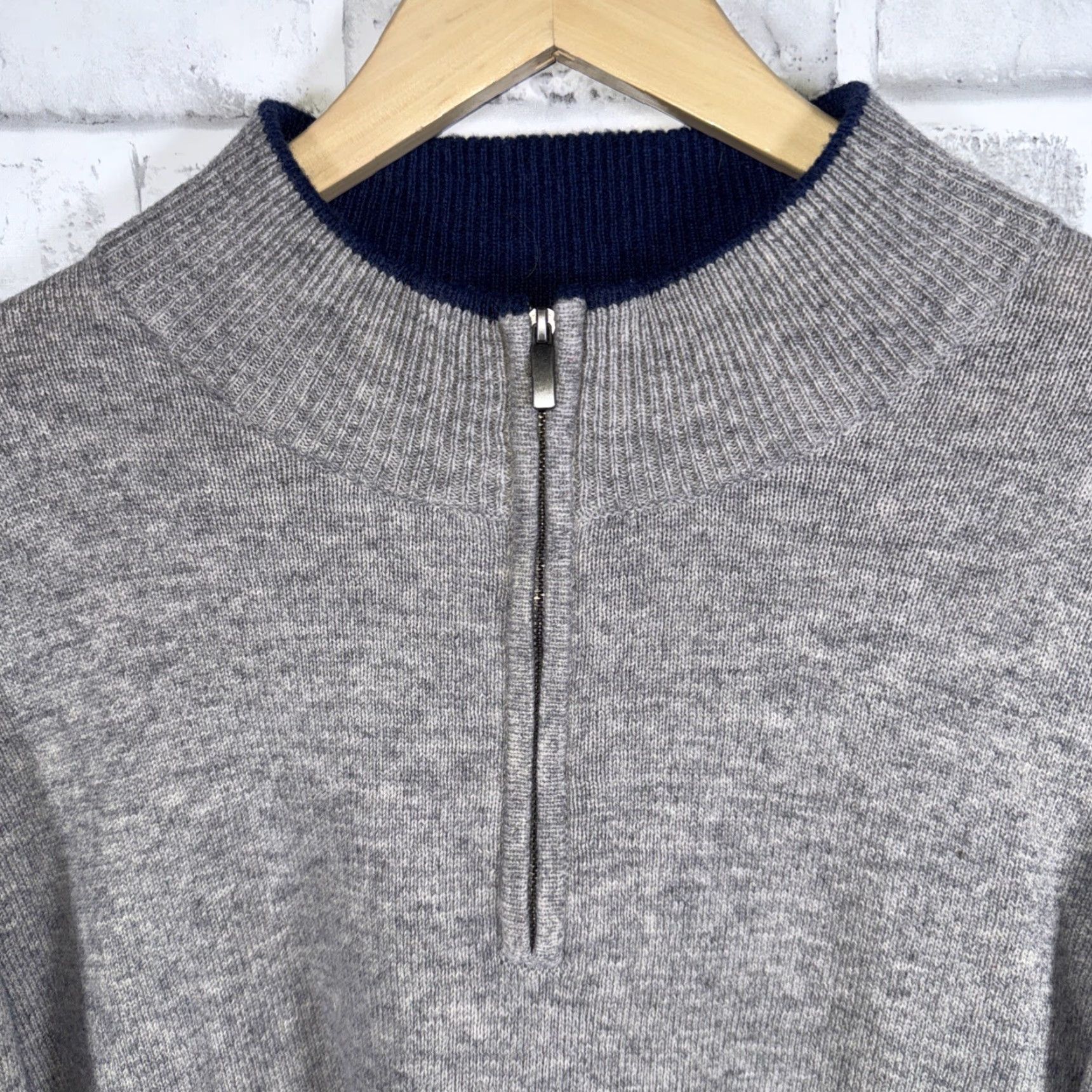 Mountain Khakis VINTAGE? No. Just rearrange: Mountain Khakis Gray Half Zip Pullover Merino Wool Sweater Mens Size L Size US L / EU 52-54 / 3 - 2 Thumbnail