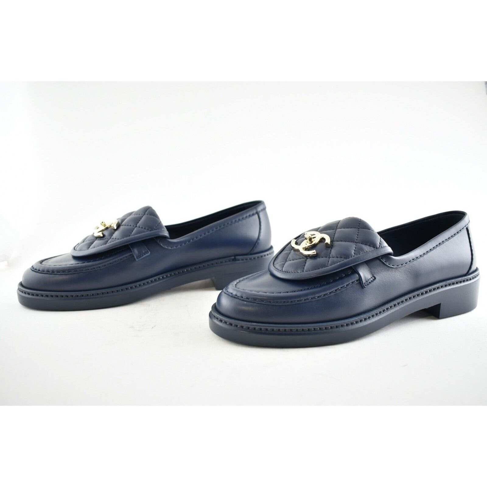 Chanel Chanel Quilted Flap Turnlock Gold Mule Flat Loafer 42 Size US 12 / IT 42 - 10 Thumbnail