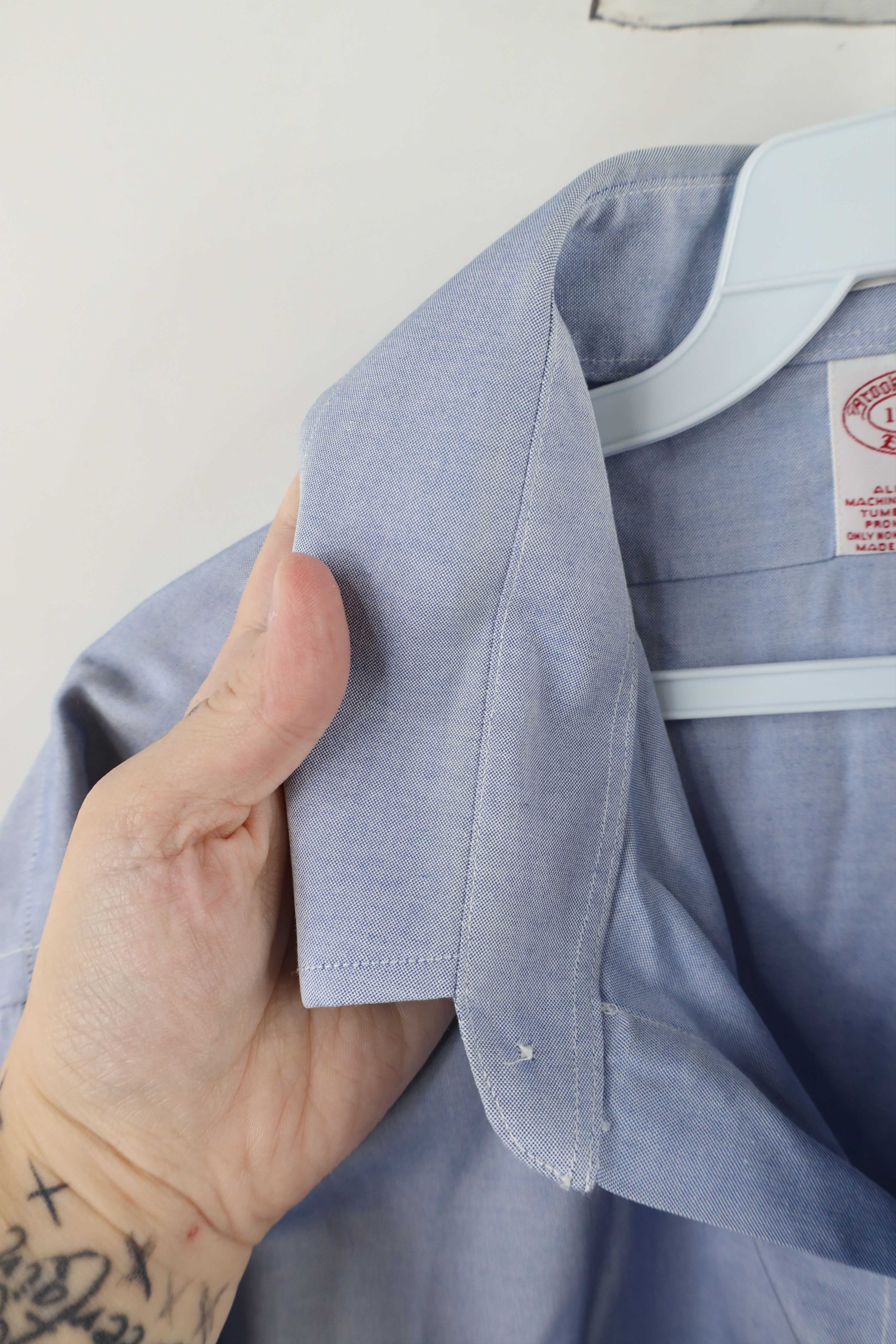 Brooks Brothers × Vintage Vintage 90s Brooks Brothers Collared Button Shirt Cotton Size US L / EU 52-54 / 3 - 6 Thumbnail