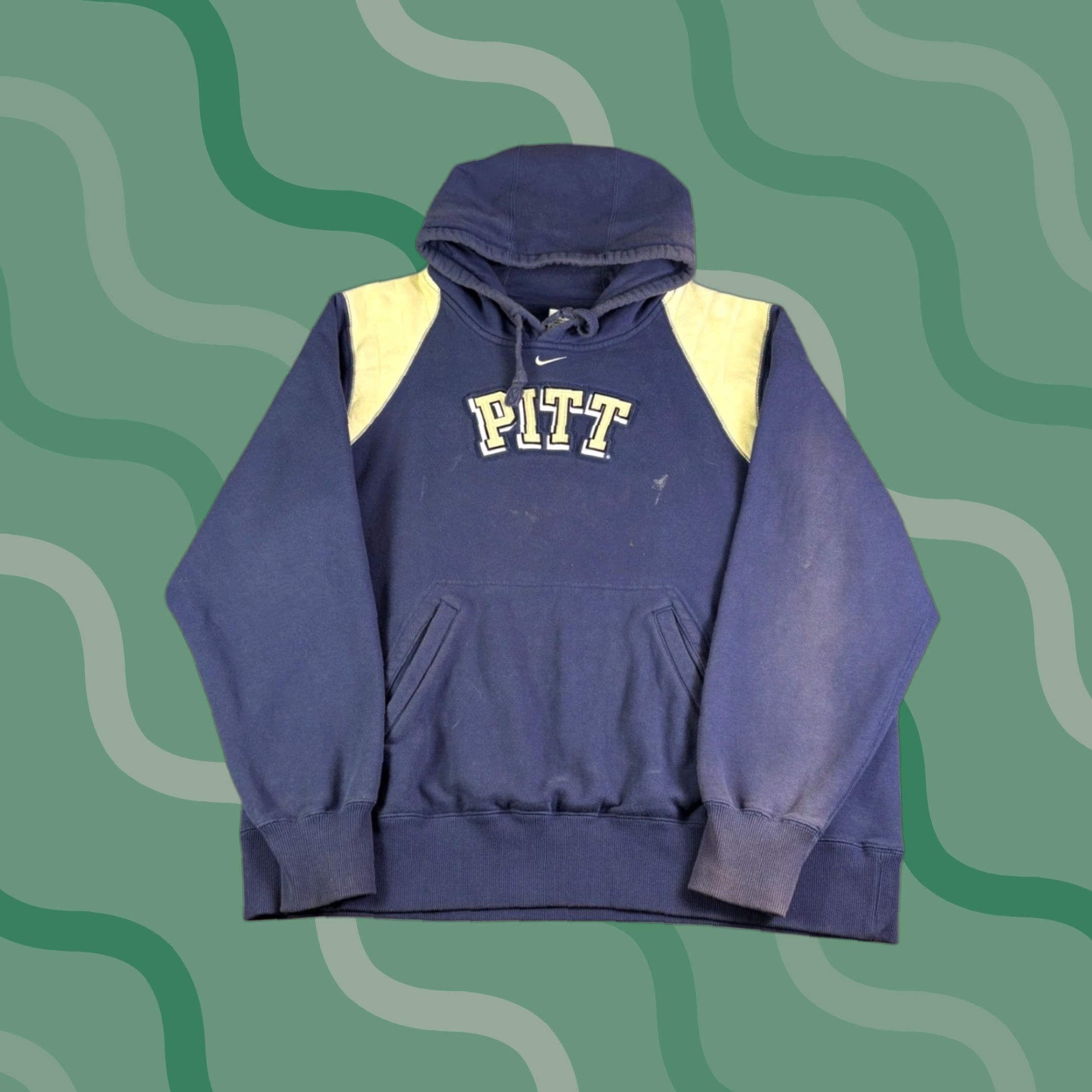 Nike VINTAGE Nike Pitt Panthers Hoodie Navy Blue Pullover Sweatshirt Mens XL PITT Size US XL / EU 56 / 4 - 1 Thumbnail