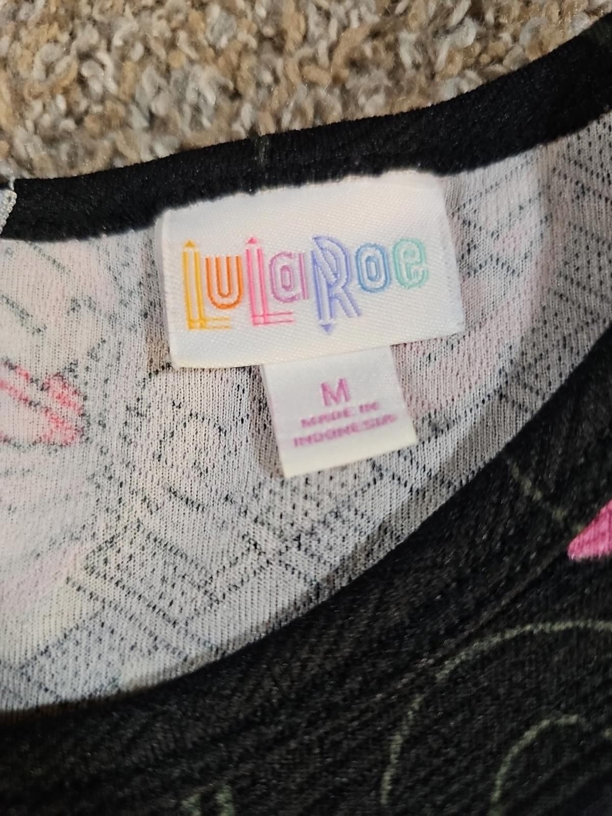 Designer LuLaRoe Dress Floral Multicolor Medium Back Zipper Size M / US 6-8 / IT 42-44 - 2 Thumbnail