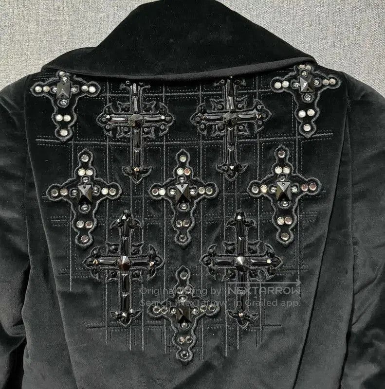 Versace Versace Black Embroidered Women's Coat . Size S / US 4 / IT 40 - 3 Thumbnail