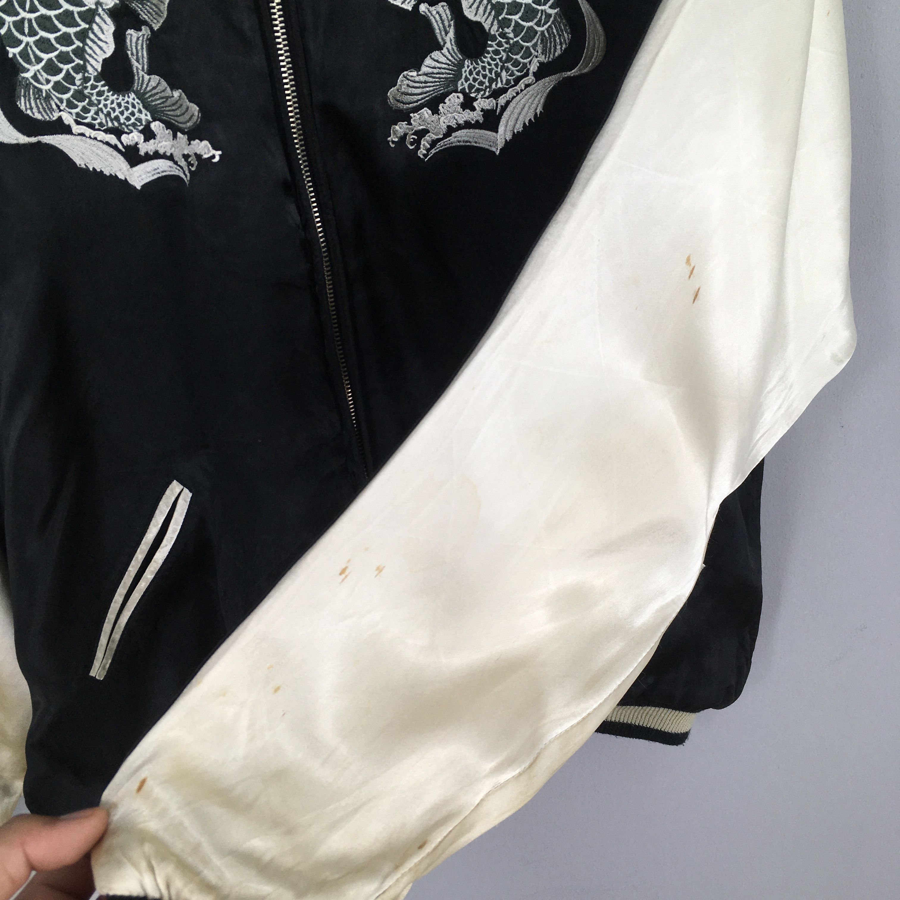 IOLANI Vintage 80s Iolani Sukajan Japan Fish Koi Rayon Jacket Large Size US L / EU 52-54 / 3 - 6 Thumbnail