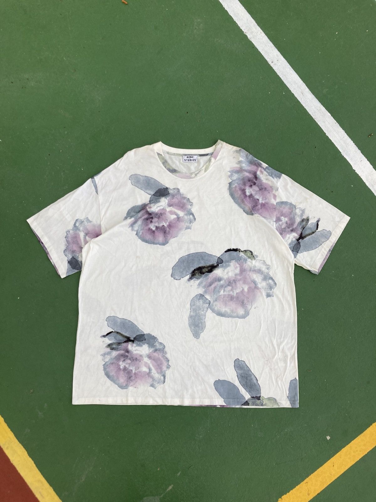 Acne Studios Acne Studios BESS MERCI PRT PAW13 Flowe Print oversize tee Size US M / EU 48-50 / 2 - 1 Thumbnail