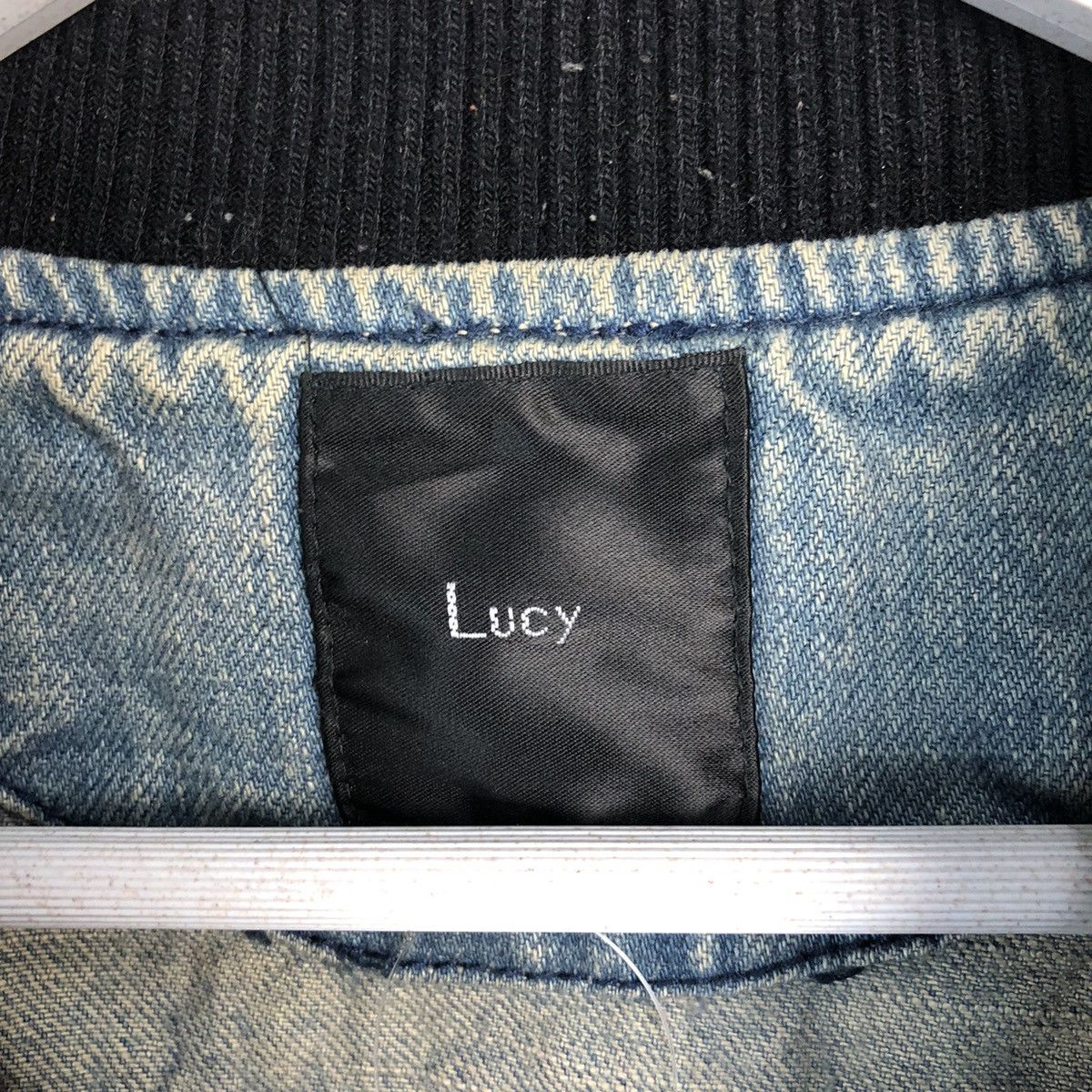 Japanese Brand Lucy Blue denim Bombers Jacket varsity #A272 Size US M / EU 48-50 / 2 - 10 Thumbnail
