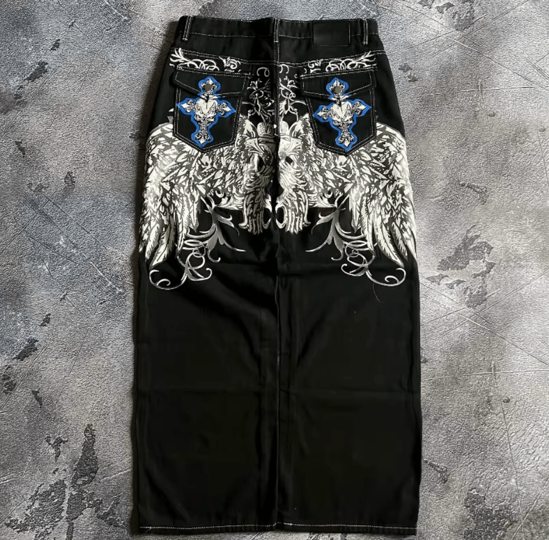 Japanese Brand American vintage Y2K skull Size US 34 / EU 50 - 1 Thumbnail