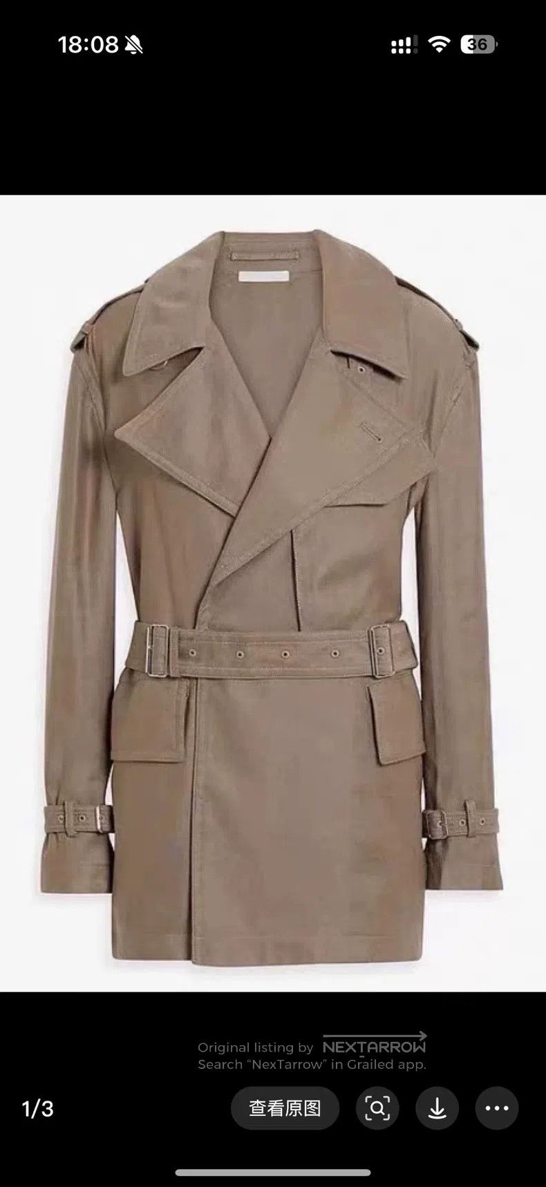 Helmut Lang Helmut Lang Linen Trench Coat with Belt Design Size US S / EU 44-46 / 1 - 1 Thumbnail