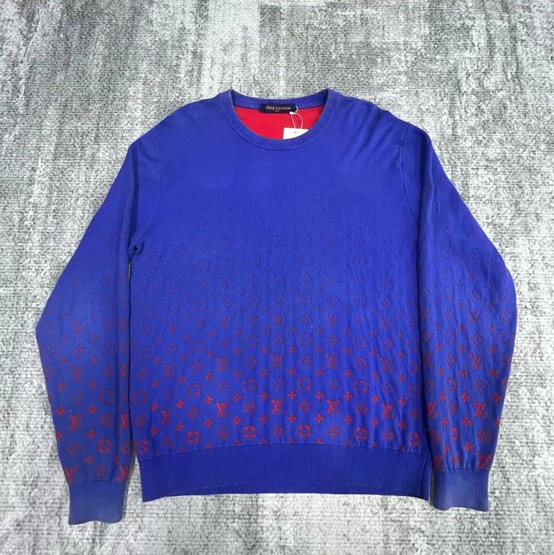 Louis Vuitton Louis Vuitton Blue Cotton Knit Sweater for Men 0089 Size US XL / EU 56 / 4 - 1 Thumbnail