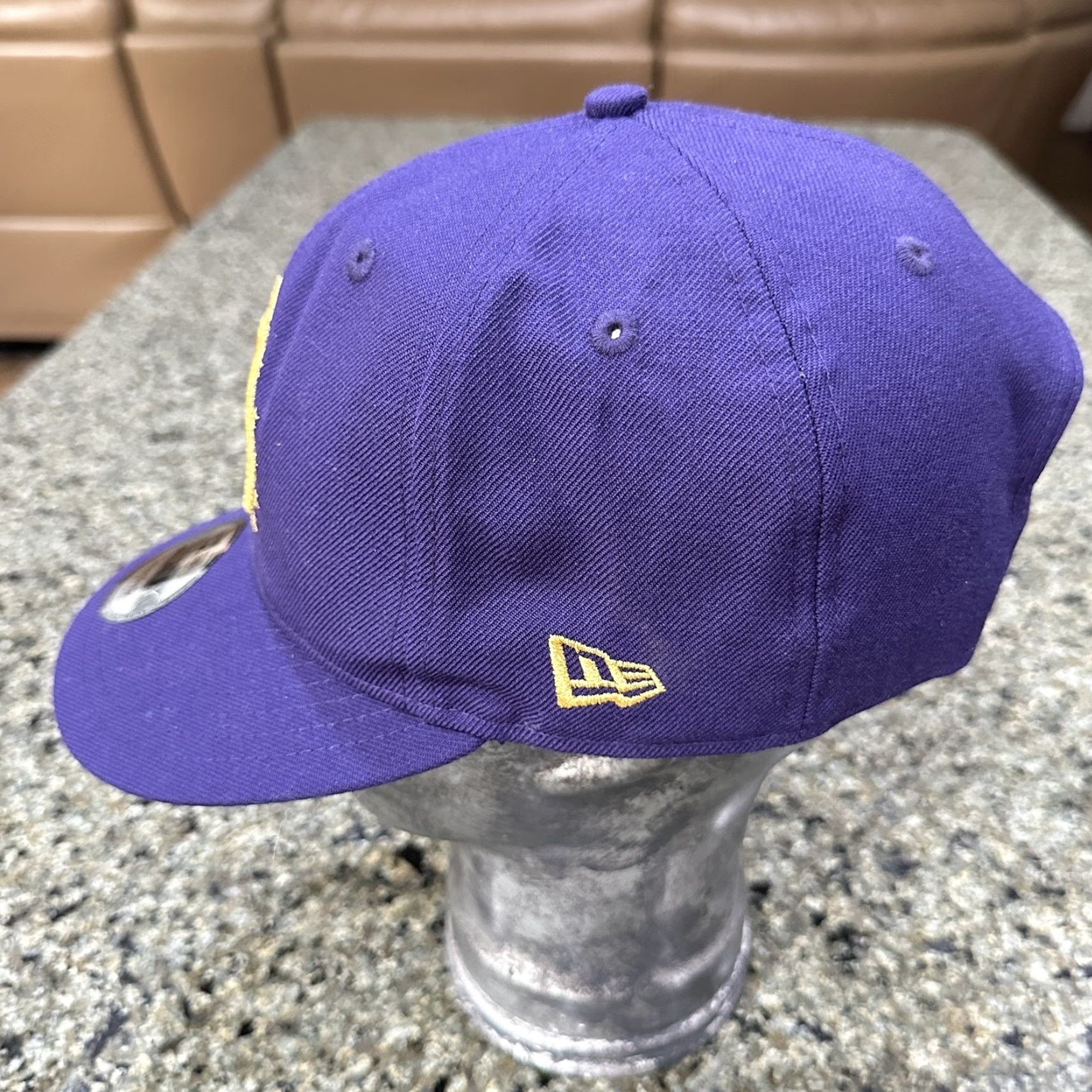 New Era VINTAGE Capital Agenda Cap Snap Back Wool Hat Men New Era 9FIFTY Purple Gold Embroidered Adjustable 9FIFTY Mens Cap Size ONE SIZE - 5 Thumbnail