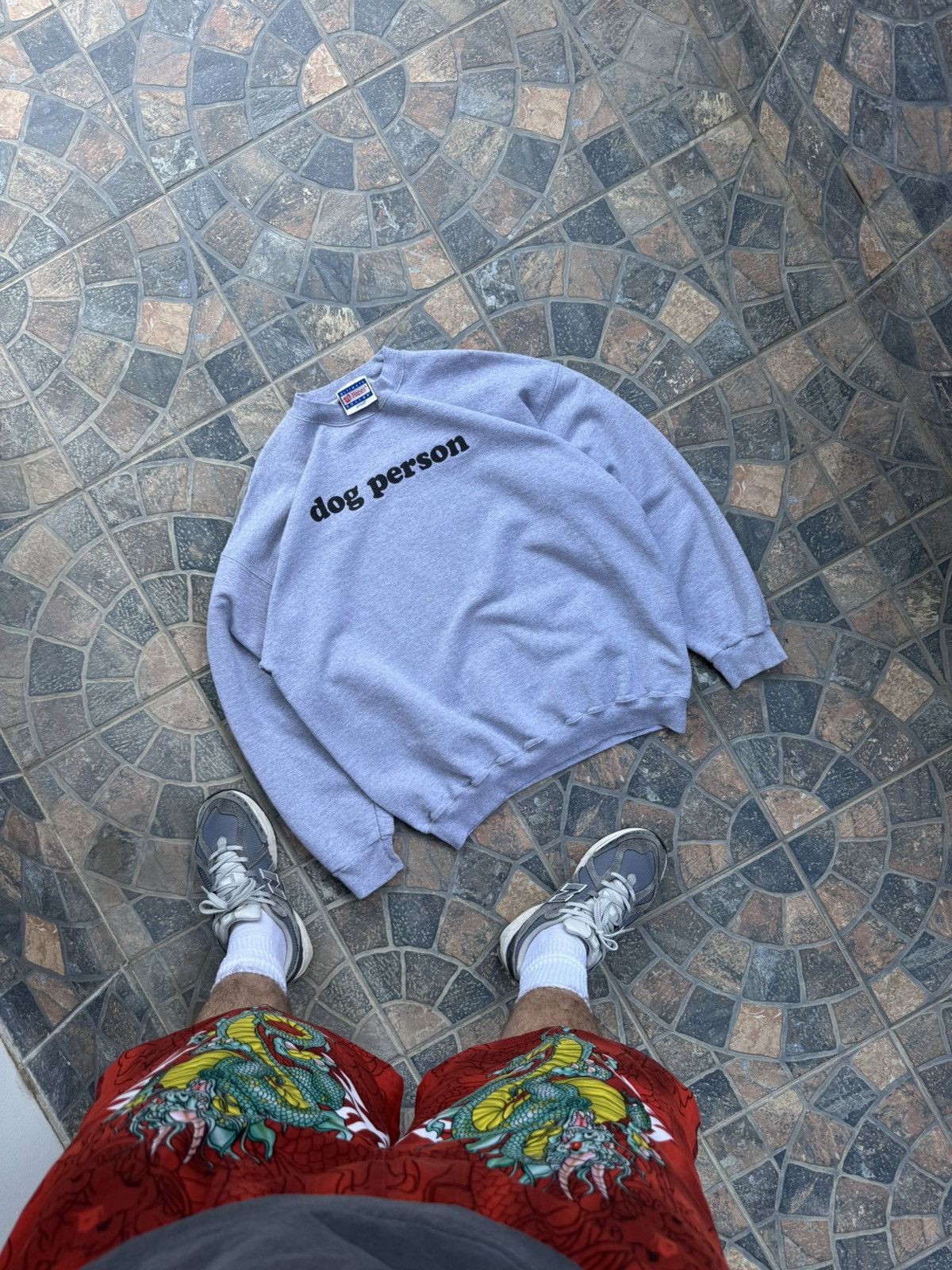 Hanes × Vintage Vintage DOG PERSON Heavy Cotton Sweatshirt Rare Y2K Drip Size US M / EU 48-50 / 2 - 1 Thumbnail