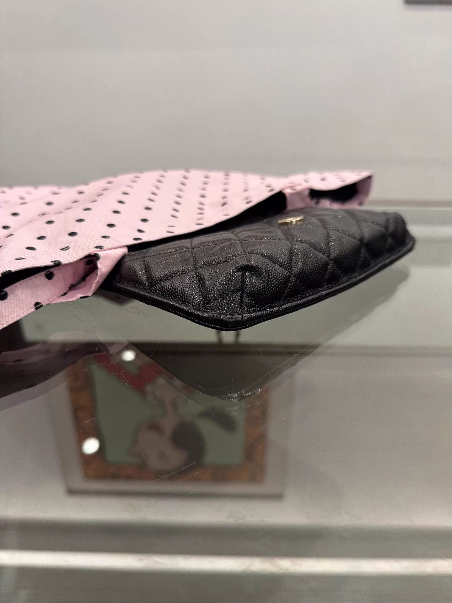 Chanel Chanel Pink Canvas Polka Dot Logo 2-in-1 Tote New Chip Size ONE SIZE - 7 Thumbnail