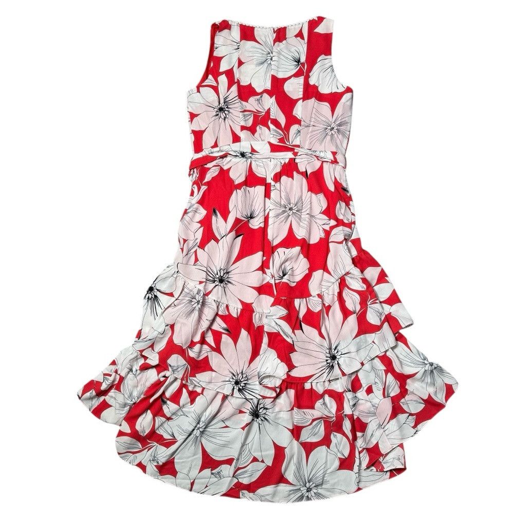 Anne Klein NWT New $149 Anne Klein Floral Tie-Waist High-Low Dress Siz Size XS / US 0-2 / IT 36-38 - 4 Thumbnail