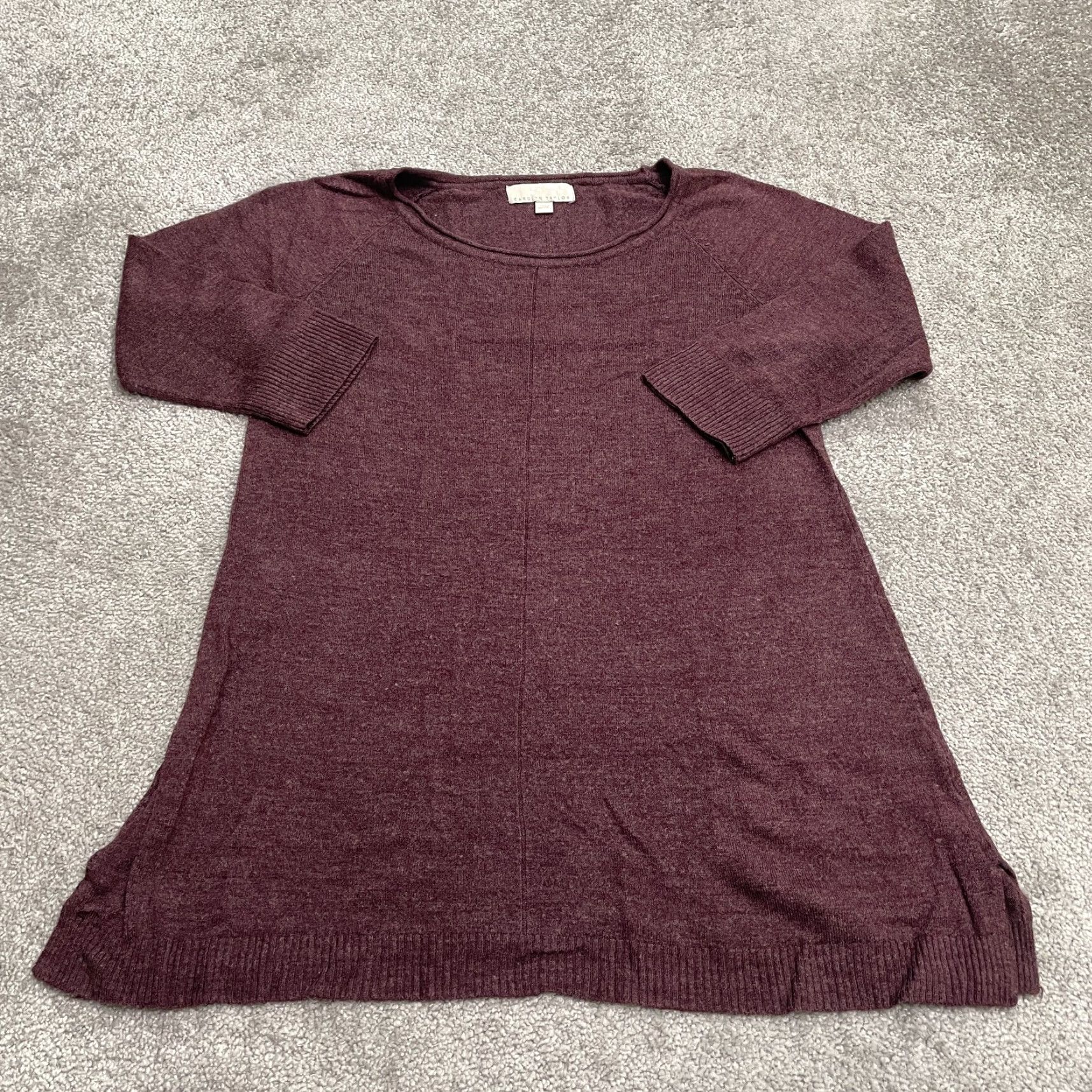 Vintage Carolyn Taylor Pullover Sweater Womens Medium Red Knit 3/4 Sleeve Round Neck Casual All Seasons Vintage No Size M / US 6-8 / IT 42-44 - 2 Thumbnail