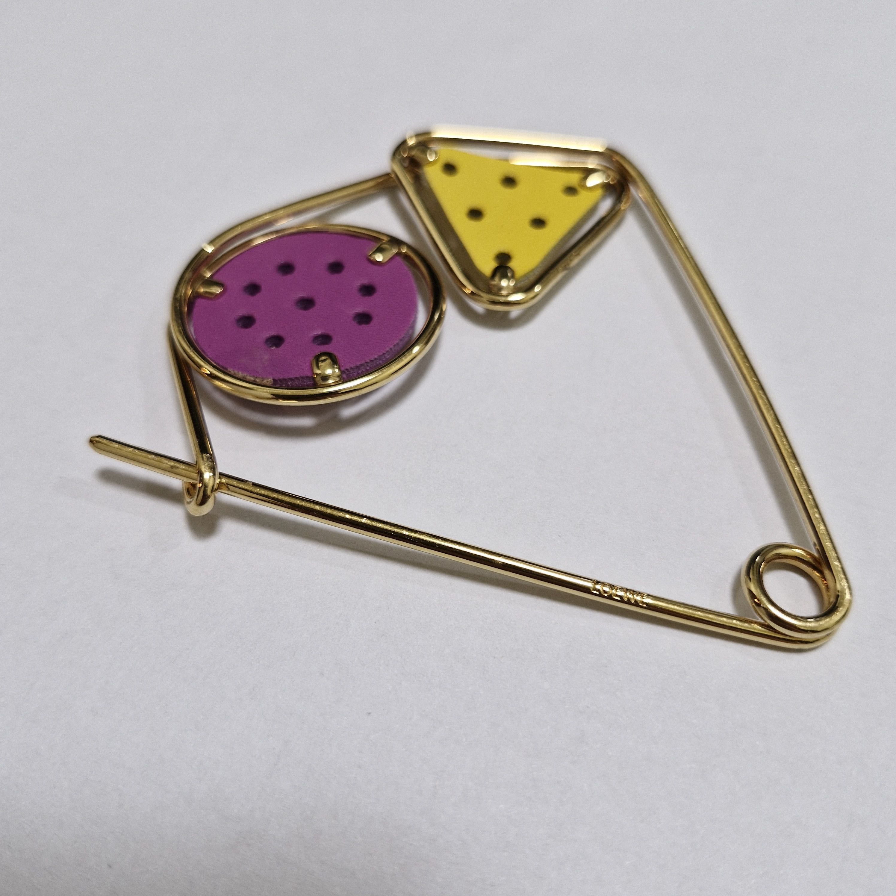 Loewe LOEWE Meccano Gold Leather Brooch Pin Size ONE SIZE - 5 Thumbnail