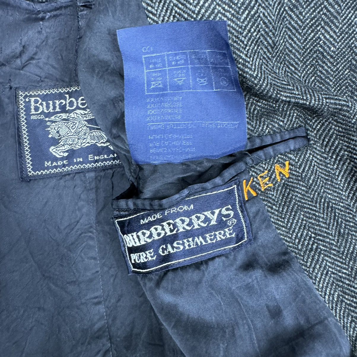 Burberry 🔥BURBERRY HERRINGBONE CASHMERE OVERCOAT LONG JACKET Size US L / EU 52-54 / 3 - 8 Thumbnail
