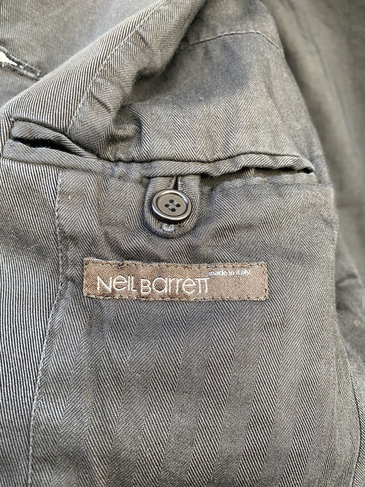 Designer × Neil Barrett 🔥Neil Barrett Faded Biker Jacket “Made in ITALY 🇮🇹” Size M / US 6-8 / IT 42-44 - 16 Thumbnail