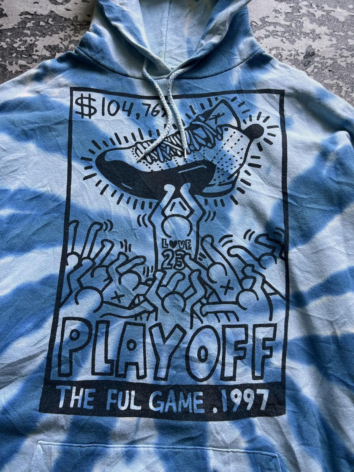 Keith Haring Vtg 90s Keith Haring Jordan Play Off Tie Dye Hoodie Size US XXL / EU 58 / 5 - 3 Thumbnail