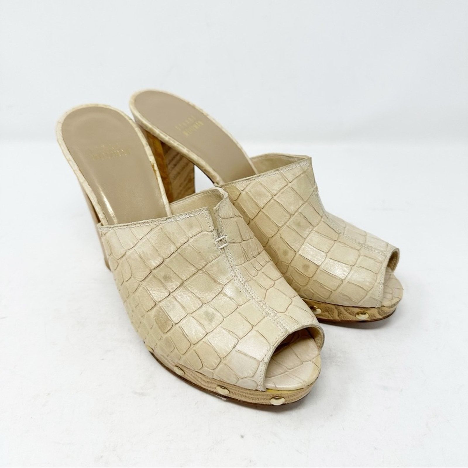 Stuart Weitzman STUART WEITZMAN Leather Heels in Size 8.5 Size US 8.5 / IT 38.5 - 3 Thumbnail