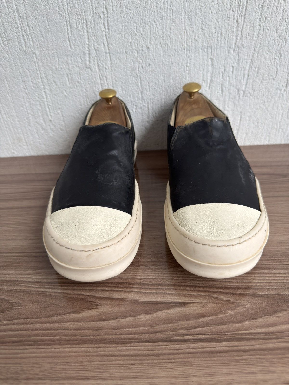 Rick Owens Drkshdw Matte leather boat slip-ons Size US 10 / EU 43 - 4 Thumbnail