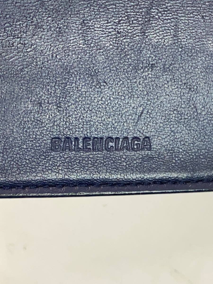 Balenciaga Balenciaga Leather Bi-Fold Wallet Navy Size ONE SIZE - 3 Thumbnail