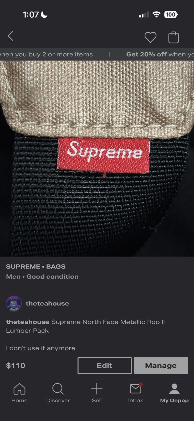 Supreme × The North Face Supreme North Face Metallic Roo IO Size ONE SIZE - 4 Thumbnail