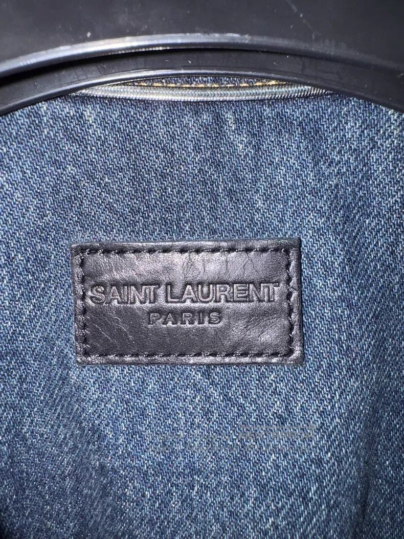 Saint Laurent Paris Saint Laurent Paris Vintage Deep Blue Basic Denim Jacket Size US S / EU 44-46 / 1 - 4 Thumbnail