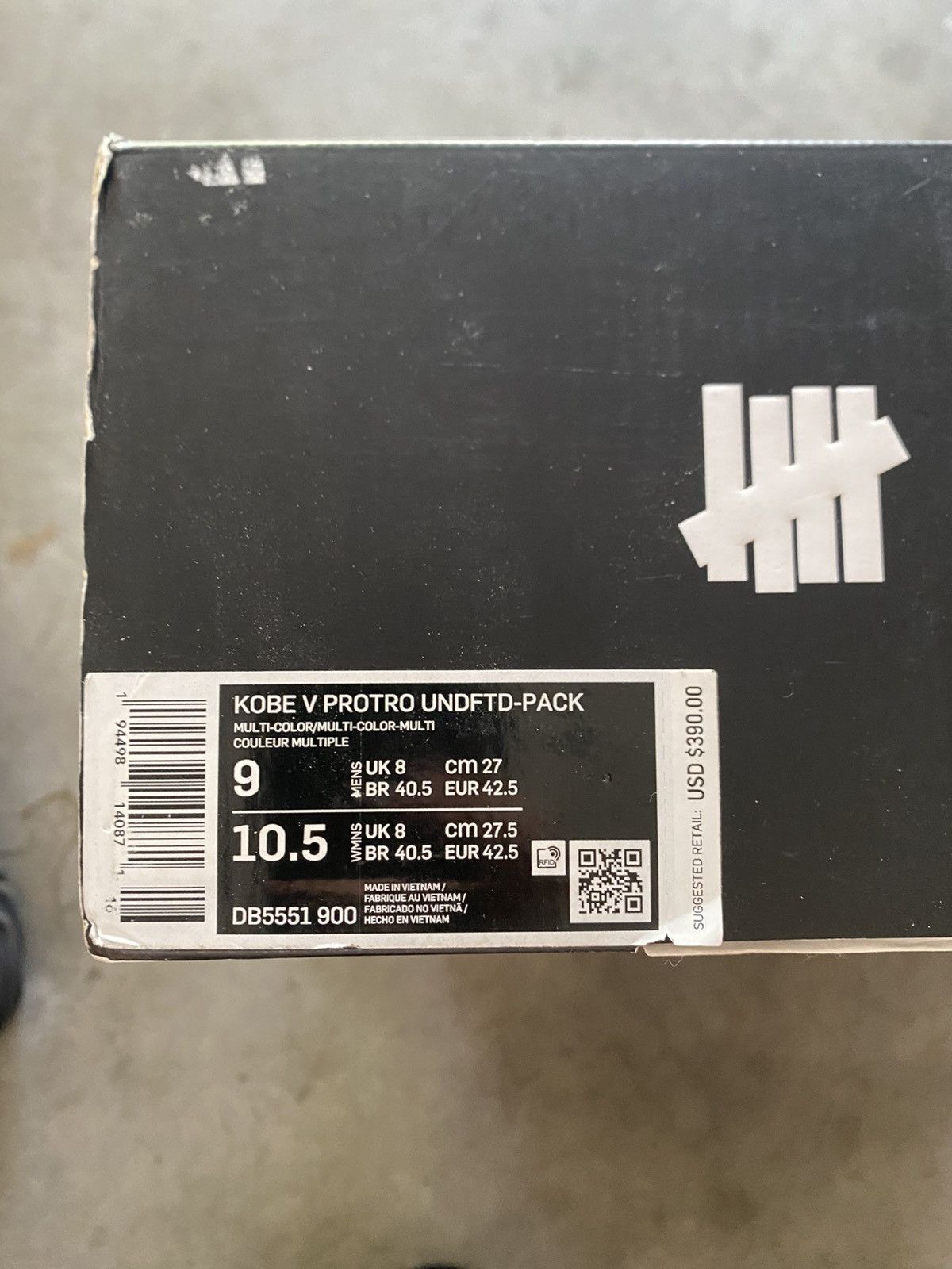 Nike × Undefeated Nike Undefeated Kobe 5 Protro What If Black Only Size US 9 / EU 42 - 3 Thumbnail