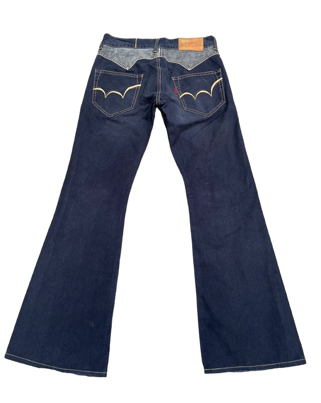 Edwin Vintage Edwin Japan Sun Fade Black Flare Jeans Westerner Size US 31 - 2 Thumbnail
