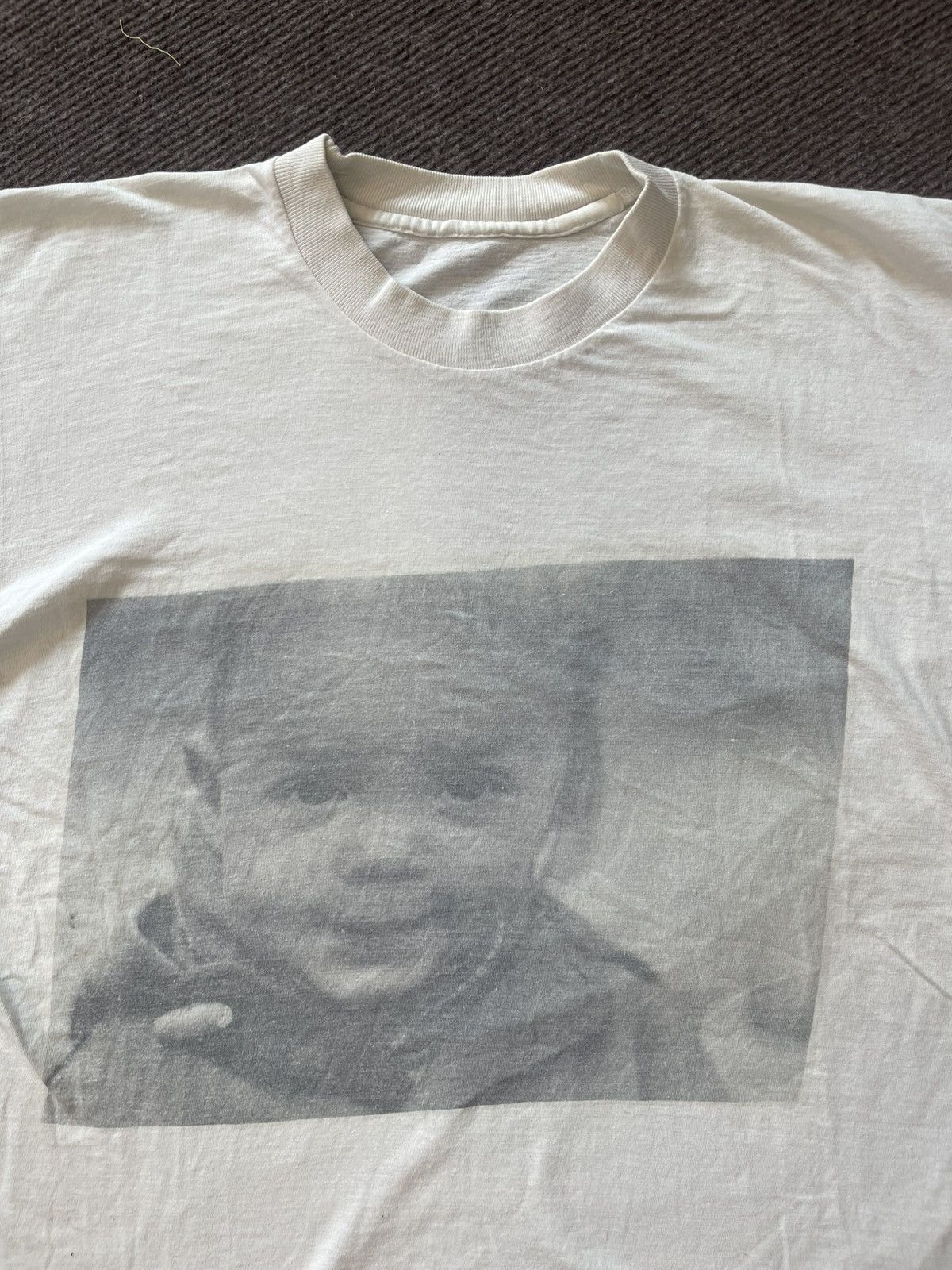 Vintage Vintage Photo Print Kid Face Fade distressed Thrashed Tee Size US XL / EU 56 / 4 - 3 Thumbnail