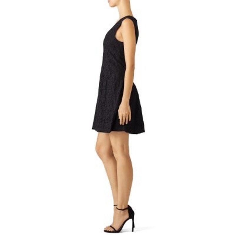 Derek Lam 10 Crosby 10 Crosby Derek Lam | Black Lace A-line Mini Dress | 4 Size S / US 4 / IT 40 - 3 Thumbnail