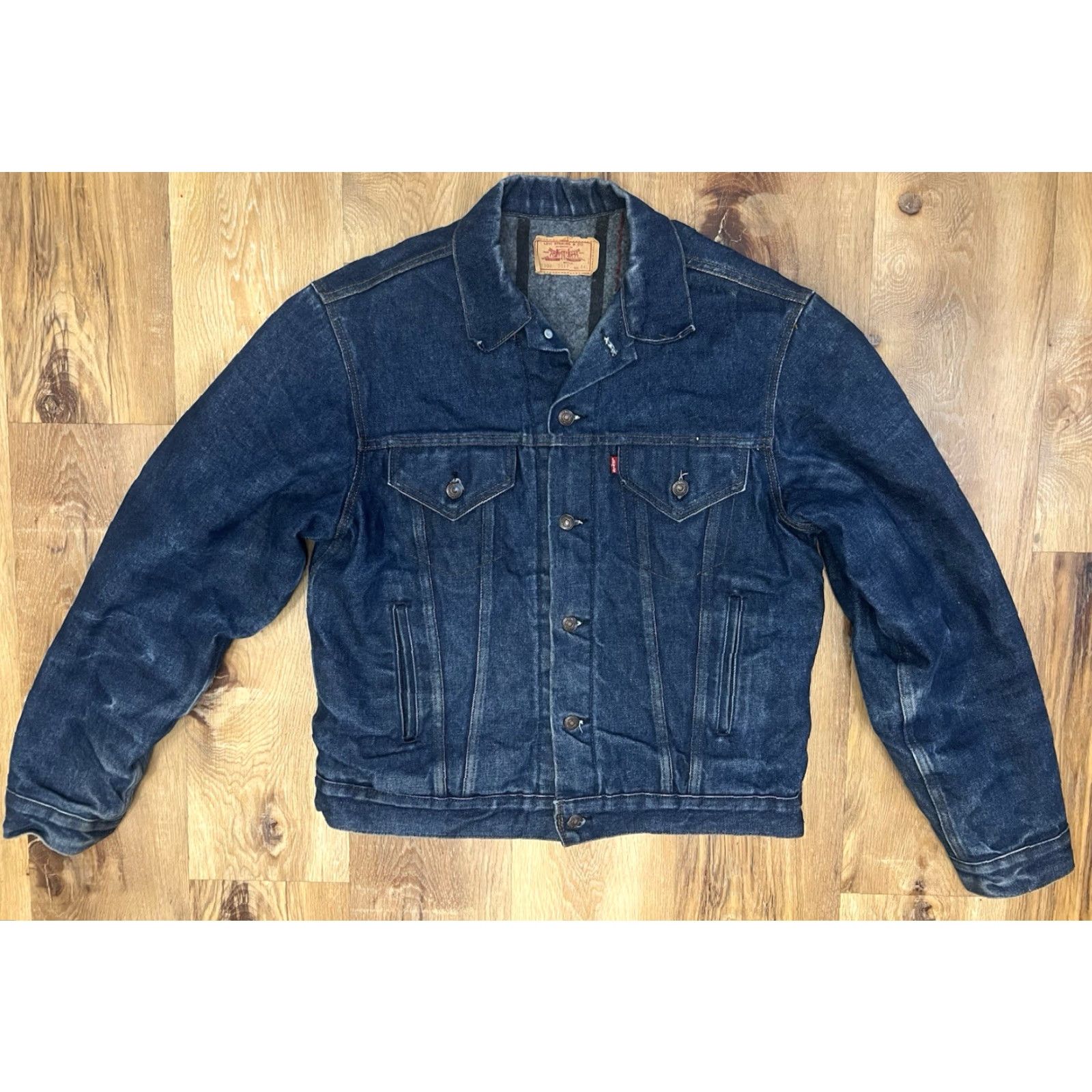 Denime VINTAGE Levi Strauss Denim Jacket Mens 44L Blue USA Lined Denim 71506-0317 Jacket Mens Size US S / EU 44-46 / 1 - 6 Thumbnail